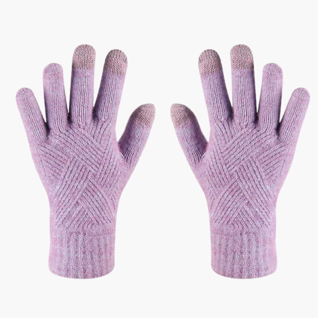 Damen Strickhandschuhe mit Touchfunktion und mehrschichtiger Innenseite