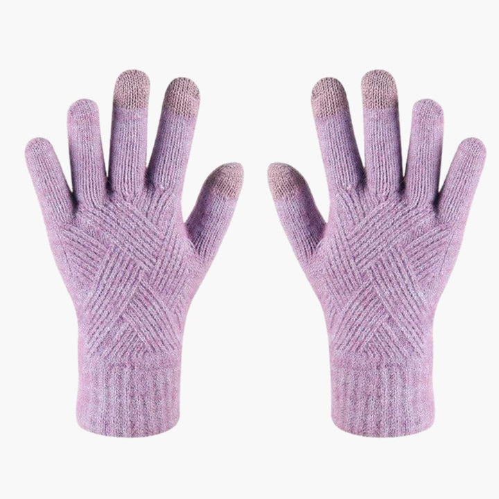 Damen Strickhandschuhe mit Touchfunktion und mehrschichtiger Innenseite