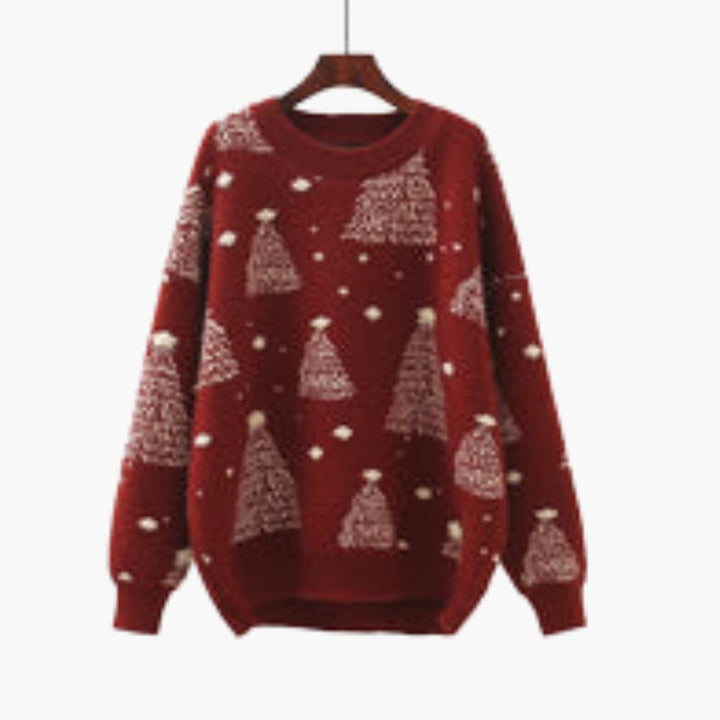 Damen Strickoberteil mit Rundhalsausschnitt und Strukturdesign