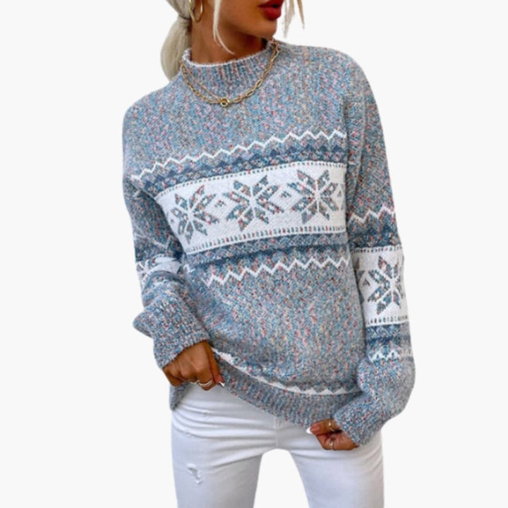 Damen Strickpullover mit Fair Isle Muster