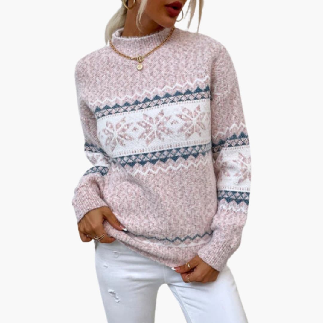 Damen Strickpullover mit Fair Isle Muster