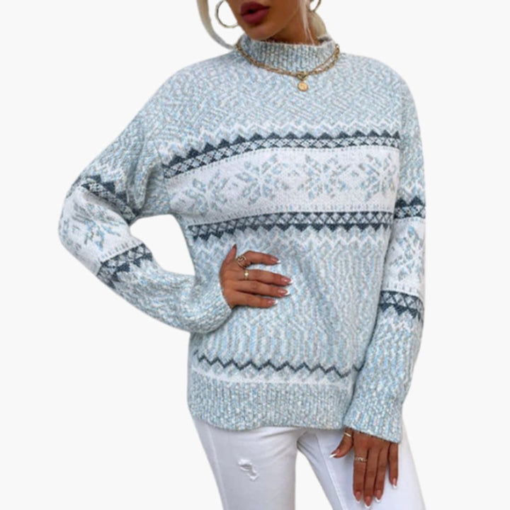 Damen Strickpullover mit Fair Isle Muster