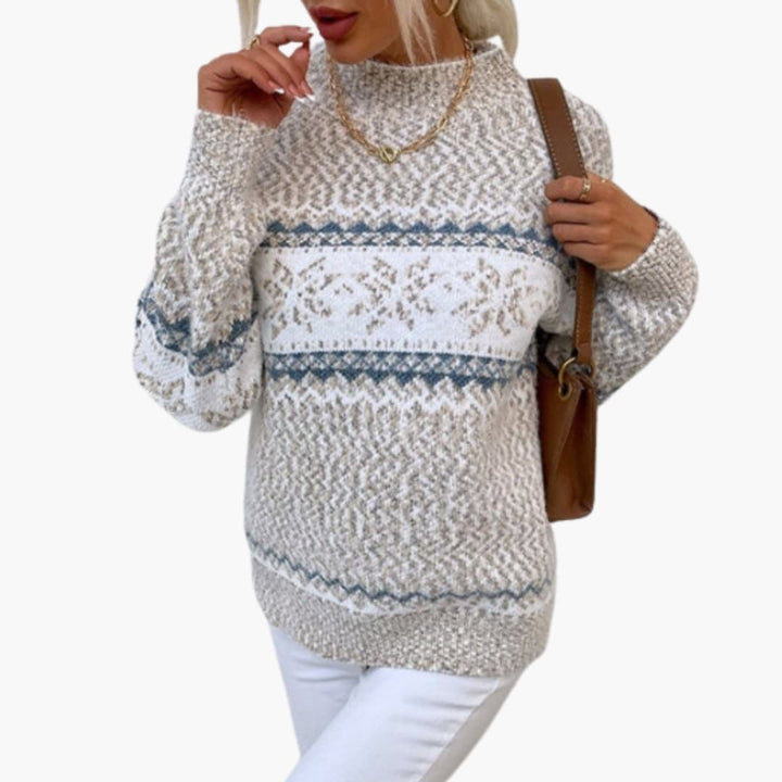 Damen Strickpullover mit Fair Isle Muster