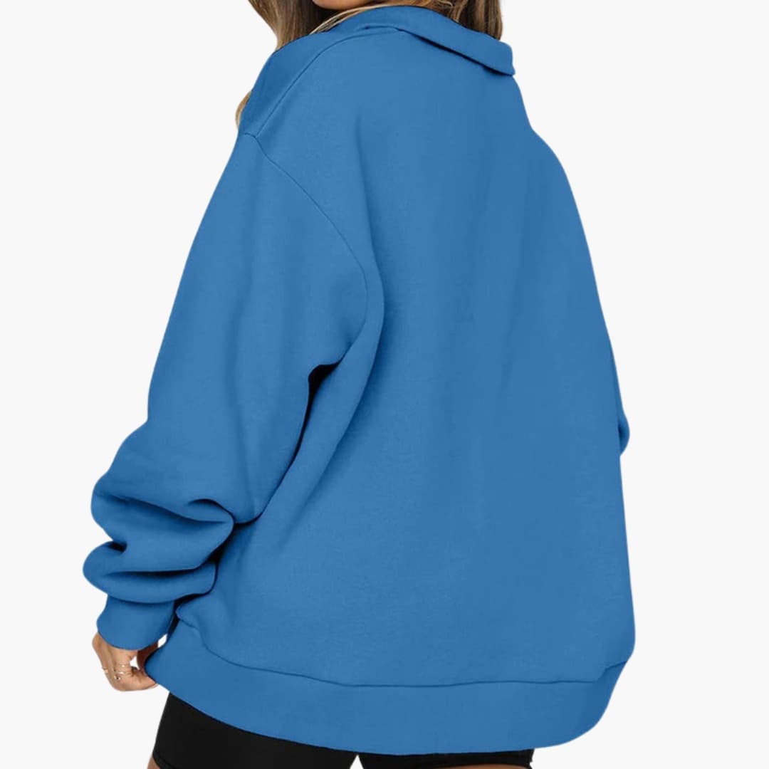 Damen Strickpullover mit Halbzipp