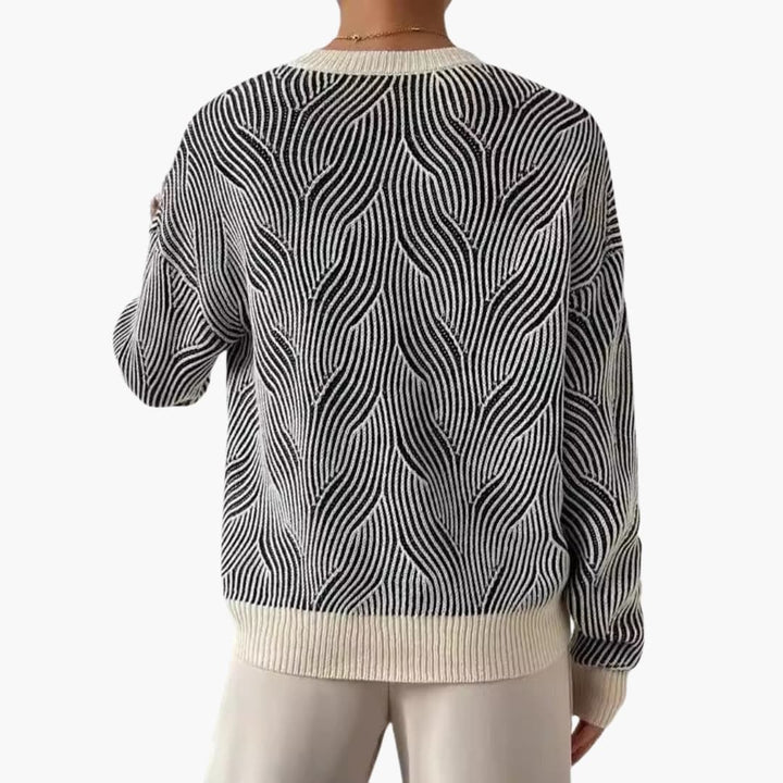Damen Strickpullover mit Musteroberfläche