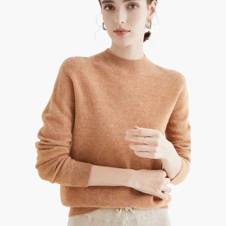 Damen Strickpullover mit Stehkragen