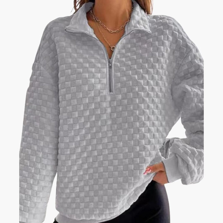 Damen Strickpullover mit strukturierter Oberfläche