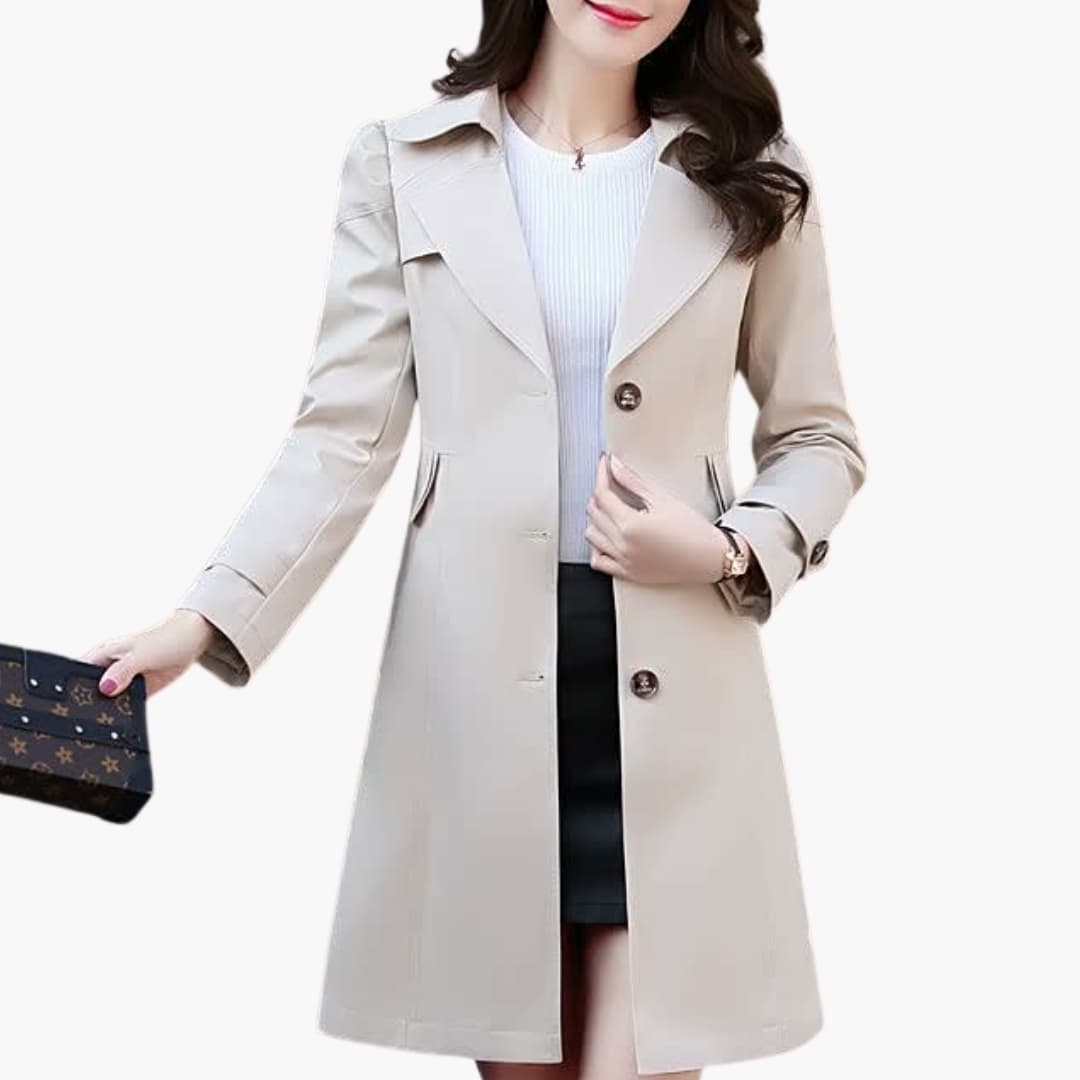 Damen Trenchcoat mit Reverskragen