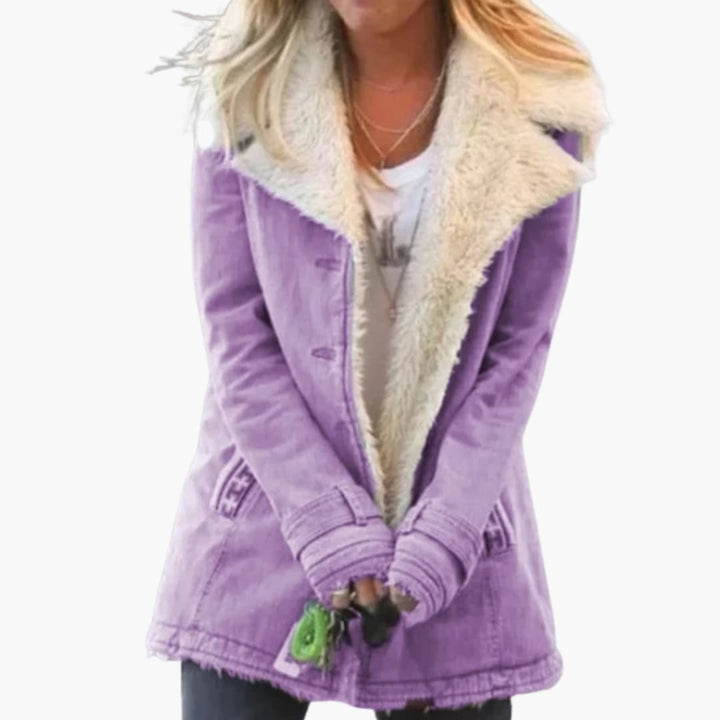 Damen Winterjacke mit Frontreißverschluss und hohem Kragen