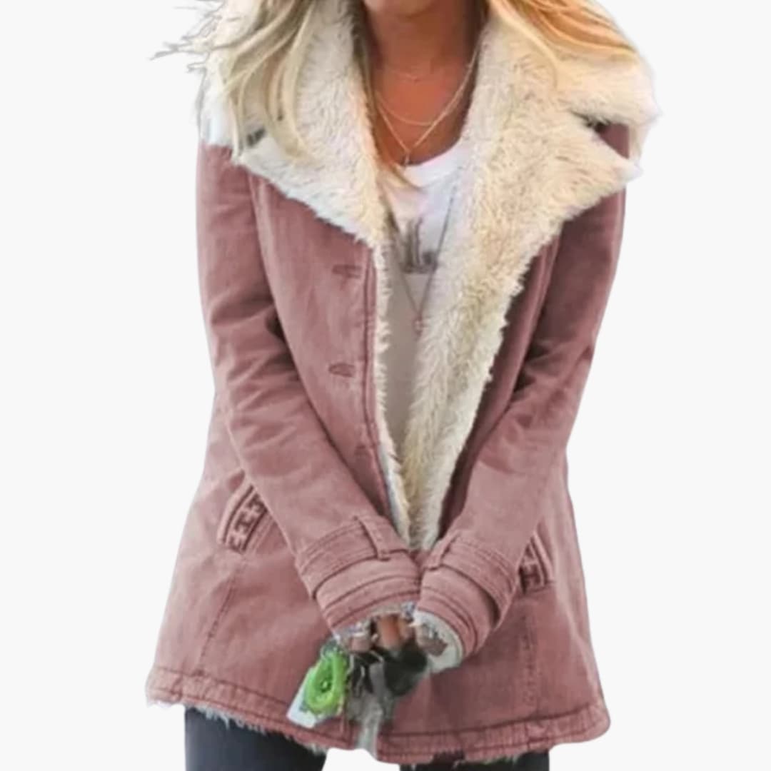 Damen Winterjacke mit Frontreißverschluss und hohem Kragen