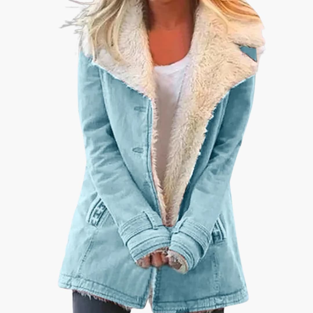 Damen Winterjacke mit Frontreißverschluss und hohem Kragen