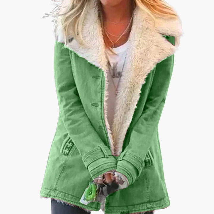 Damen Winterjacke mit Frontreißverschluss und hohem Kragen