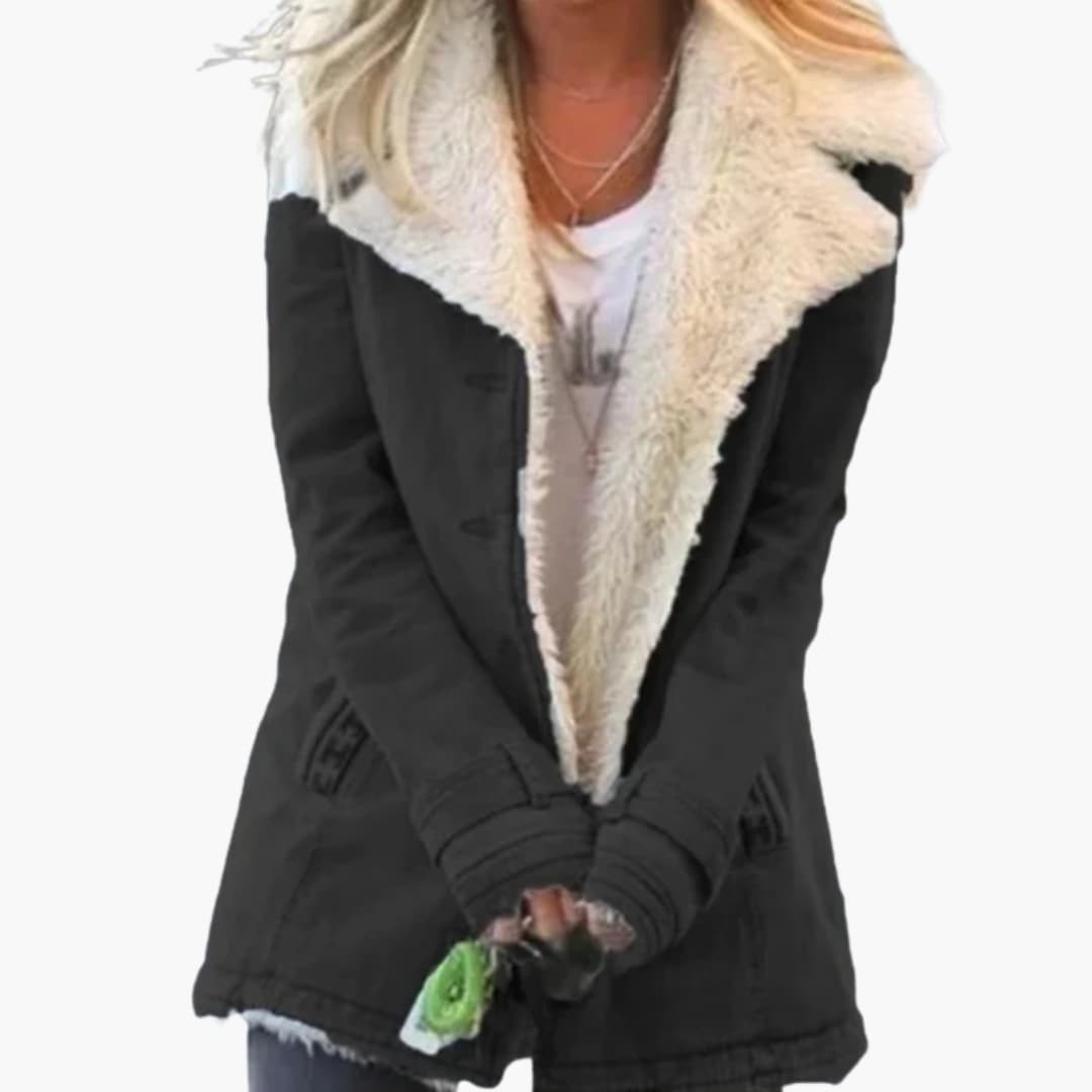 Damen Winterjacke mit Frontreißverschluss und hohem Kragen