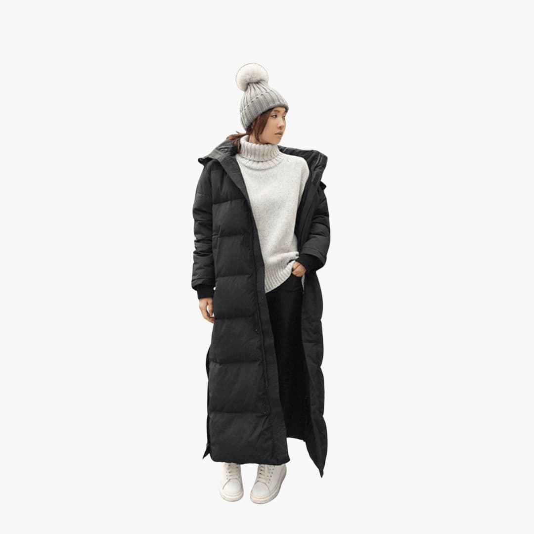 Damen Winterparka mit Kapuze und Reißverschluss