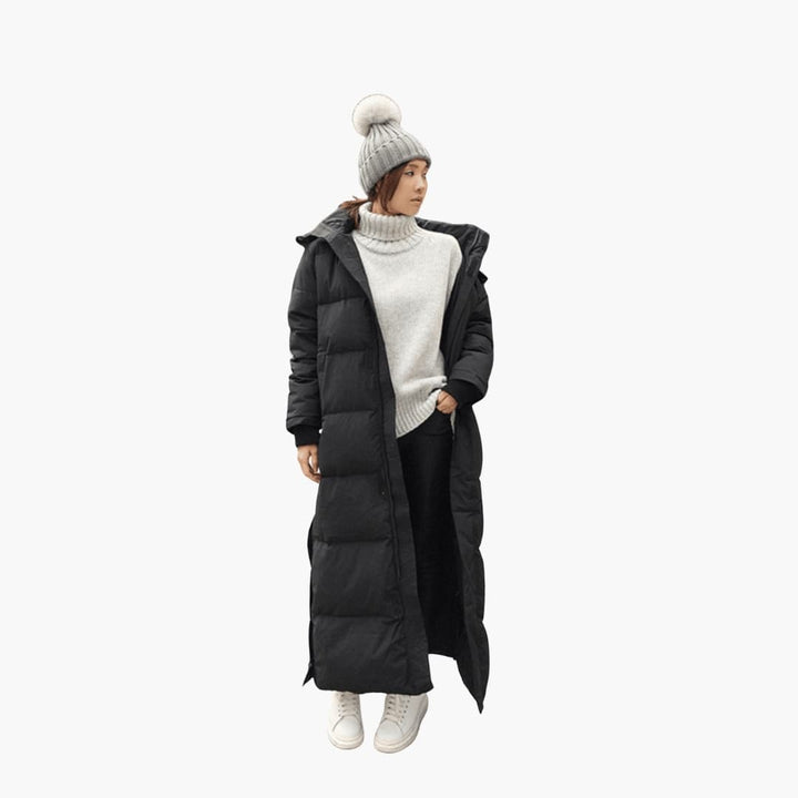 Damen Winterparka mit Kapuze und Reißverschluss