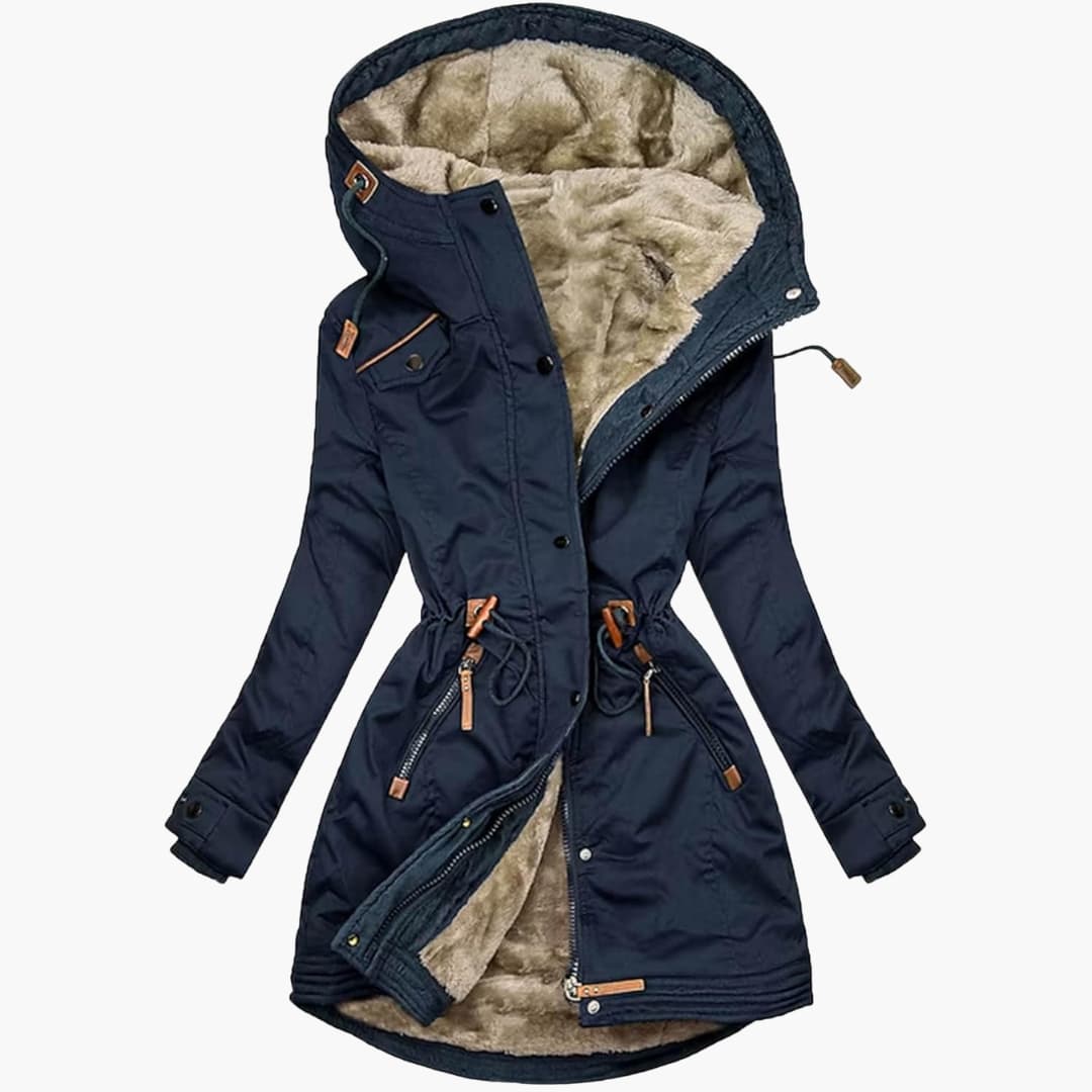 Damen Winterparka mit Kapuze und Taschen