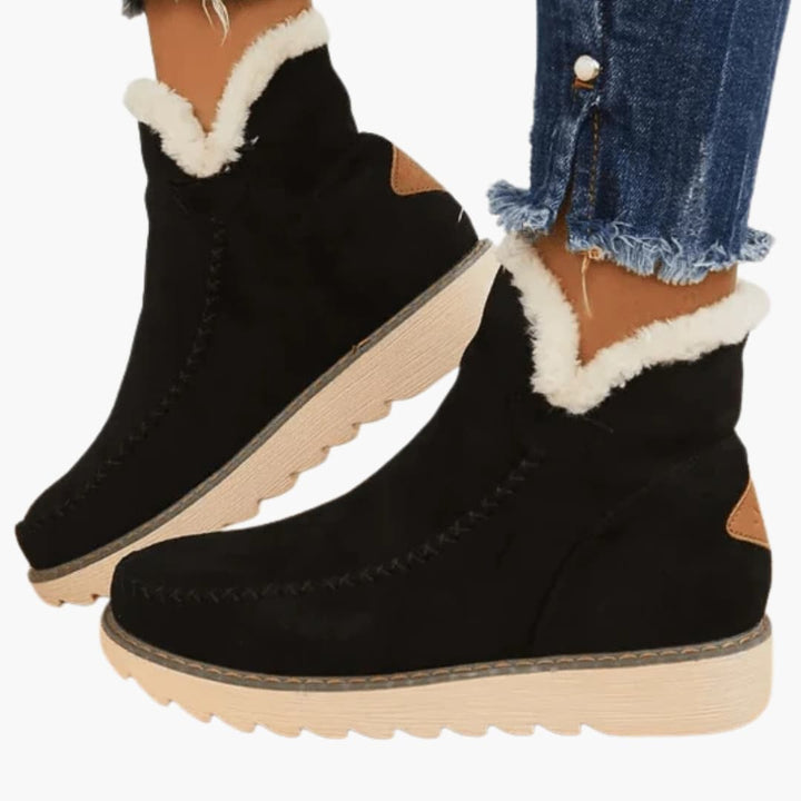 Damen Winterstiefel mit Schnürung und Profilsohle