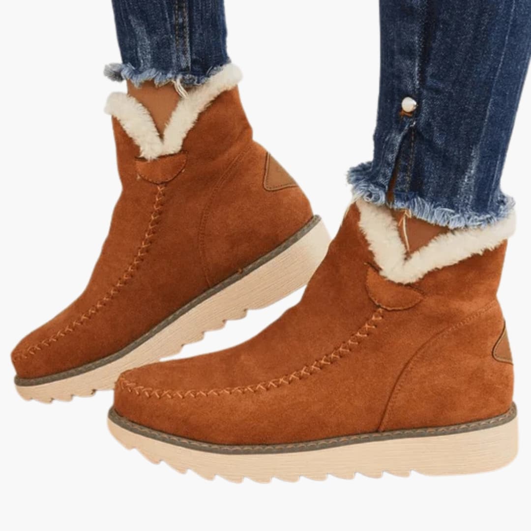 Damen Winterstiefel mit Schnürung und Profilsohle