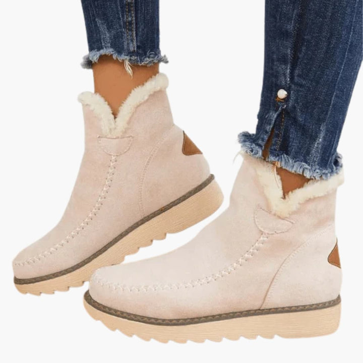 Damen Winterstiefel mit Schnürung und Profilsohle