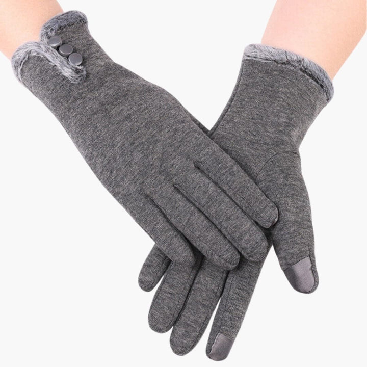 Damen handschuhe mit Touchscreen Funktion und schlichtem Saum