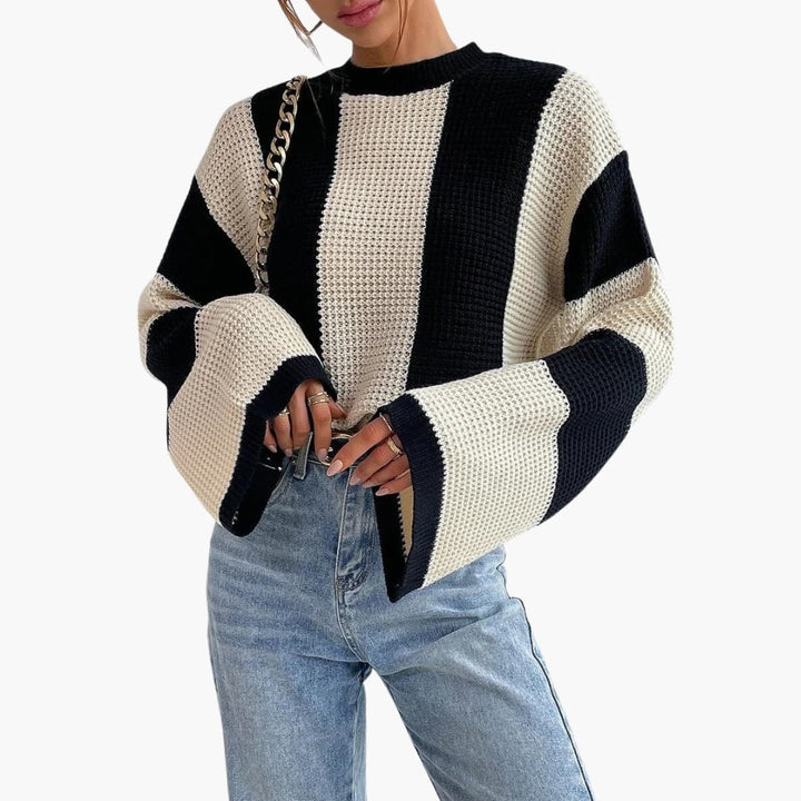 Damenpullover mit Rundhalsausschnitt