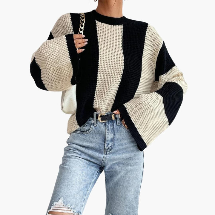 Damenpullover mit Rundhalsausschnitt