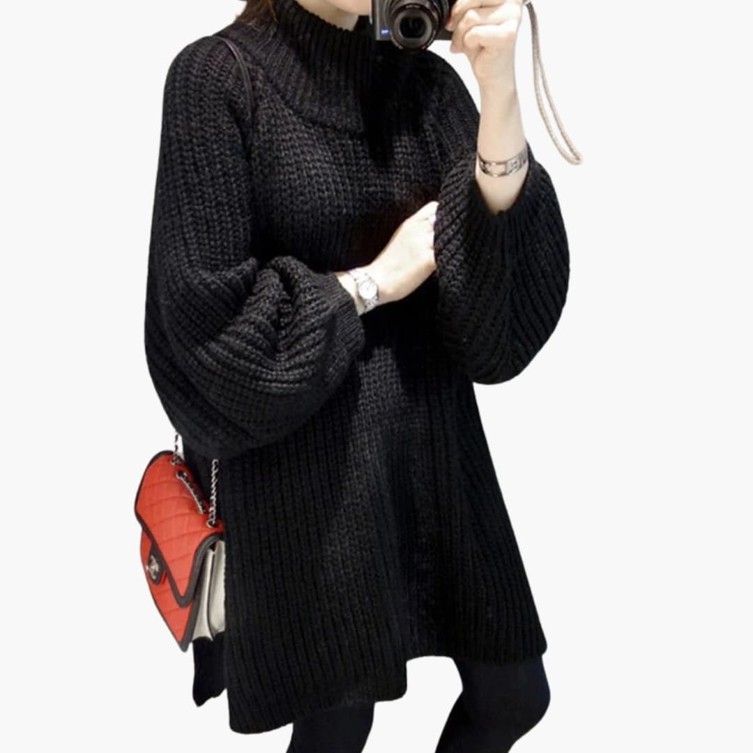 Damenpullover mit Rundhalsausschnitt und Oversize Schnitt