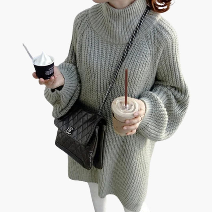 Damenpullover mit Rundhalsausschnitt und Oversize Schnitt