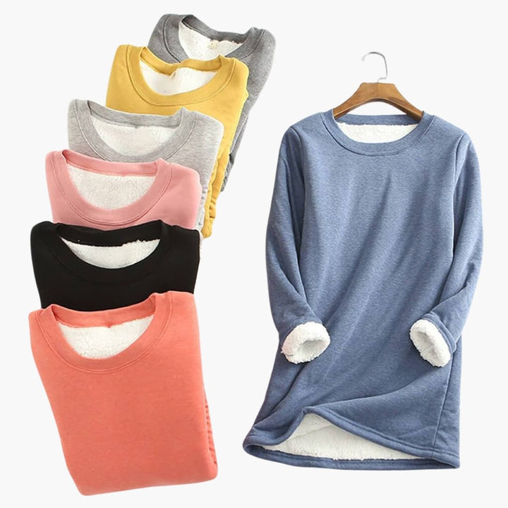 Damen Pullover mit Rundhalsausschnitt und langen Ärmeln