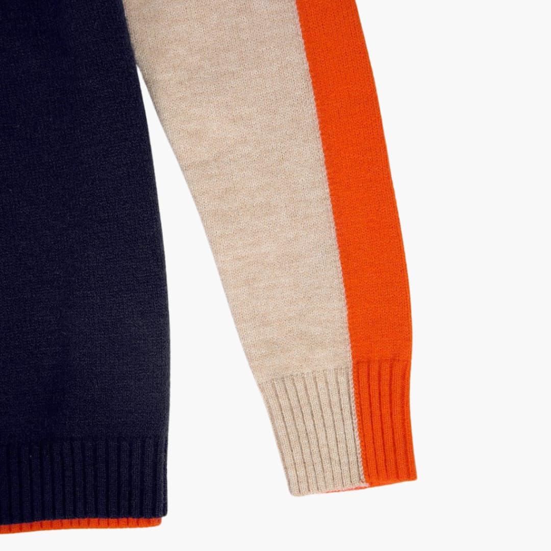 Damenpullover mit Rundhalsausschnitt und langen Ärmeln