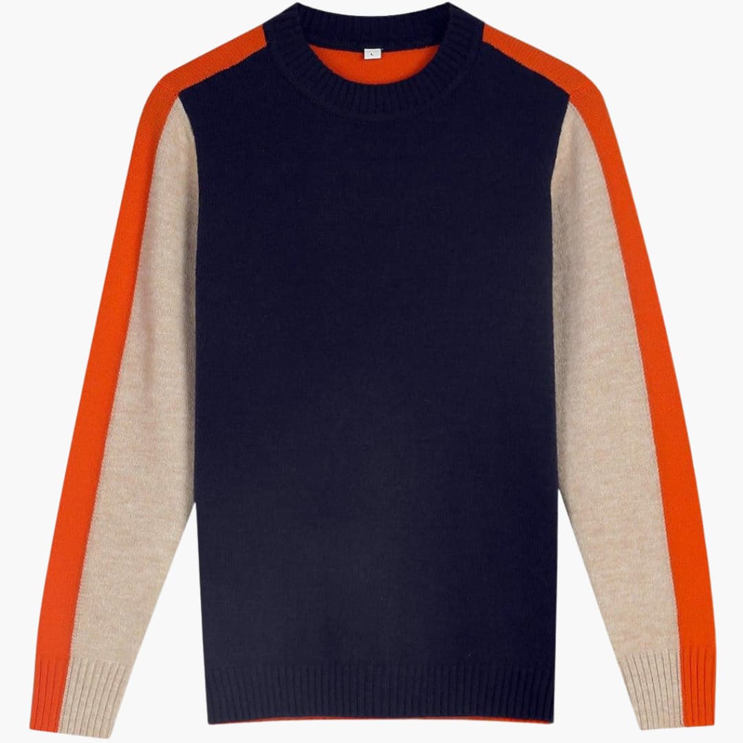 Damenpullover mit Rundhalsausschnitt und langen Ärmeln