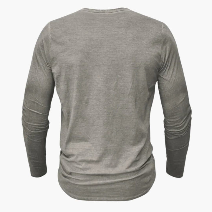 Henley Shirt für Herren mit Knopfleiste und langen Ärmeln