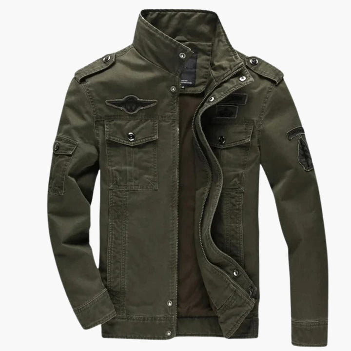 Herren Bomberjacke mit Frontreißverschluss und Rippbund