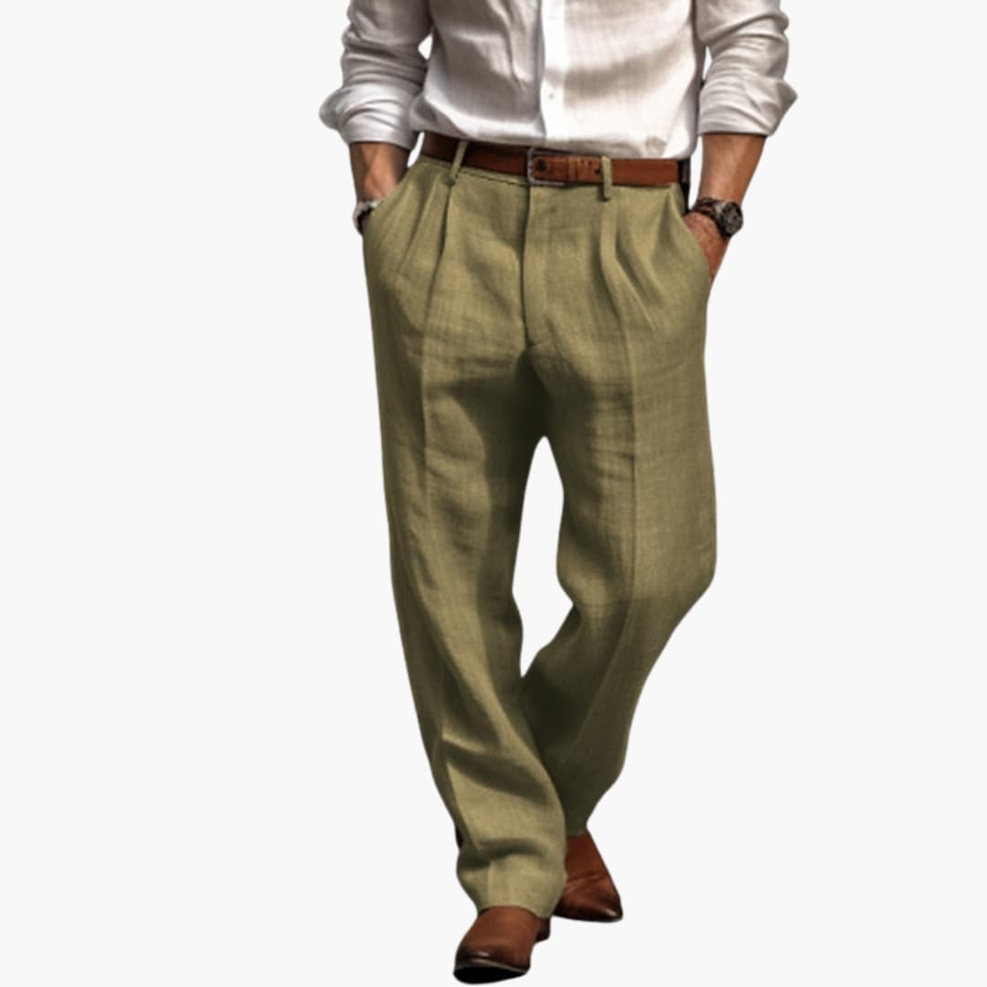 Herren Bundfaltenhose mit Taschen