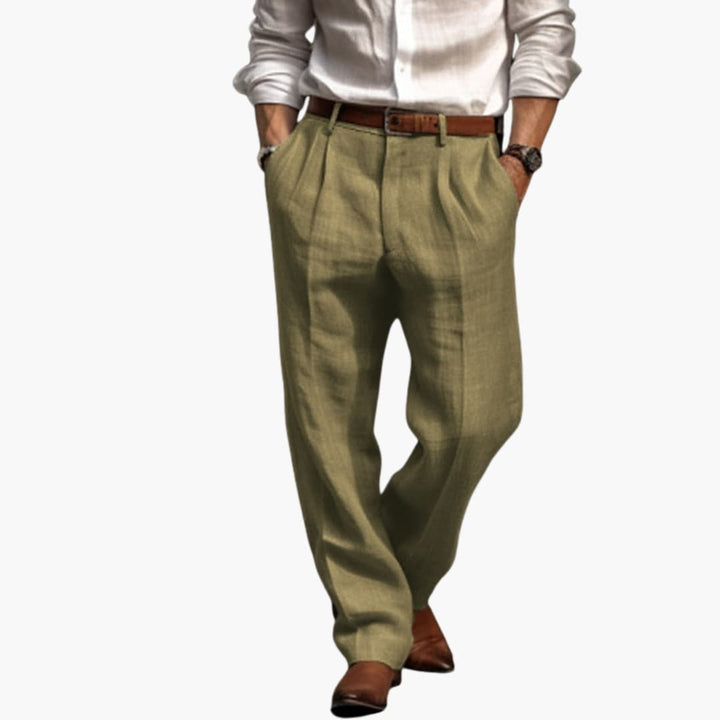 Herren Bundfaltenhose mit Taschen