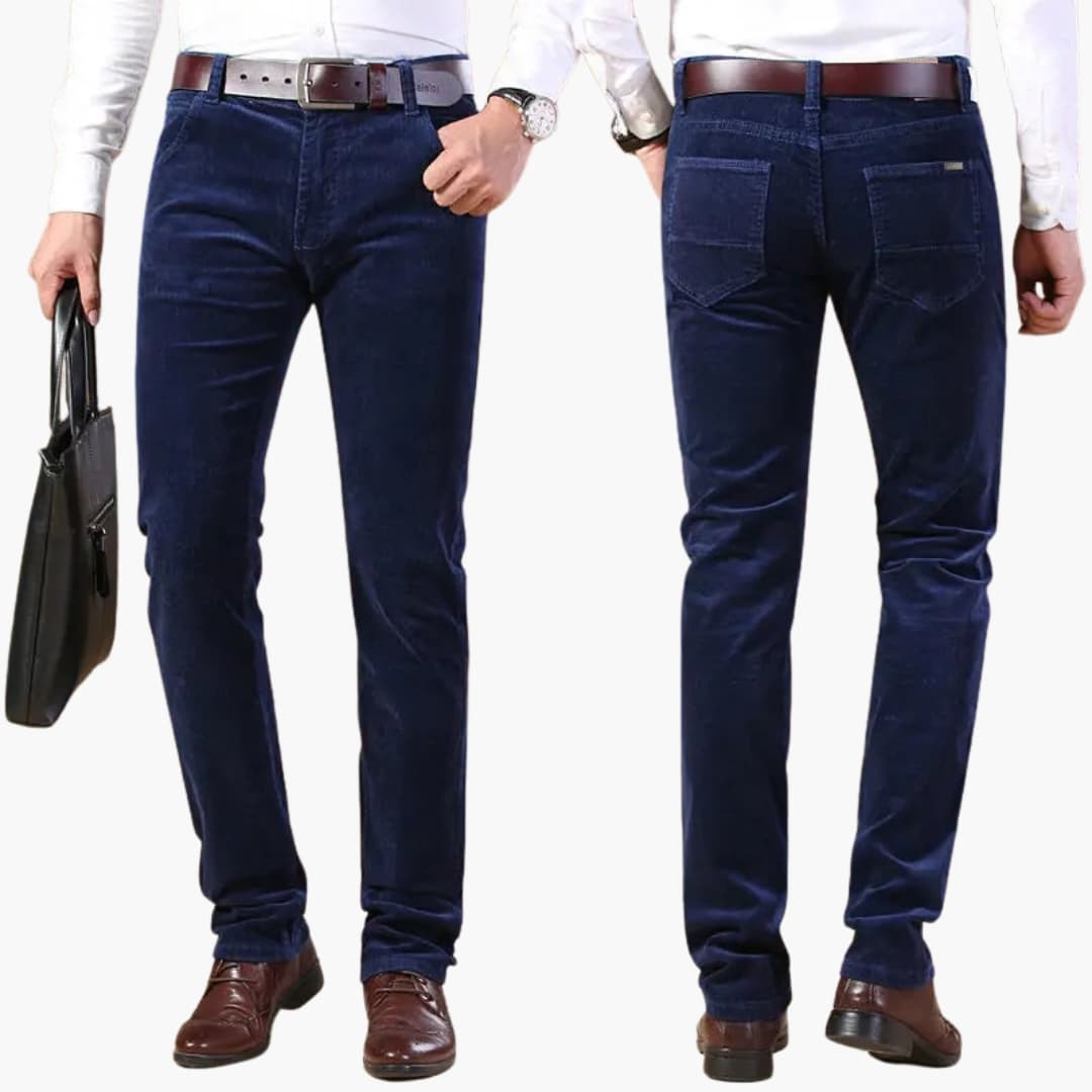 Herren Cordhose mit Bund und geraden Beinen