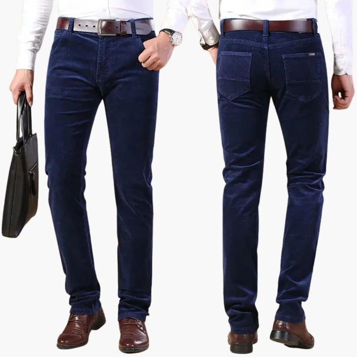 Herren Cordhose mit Bund und geraden Beinen