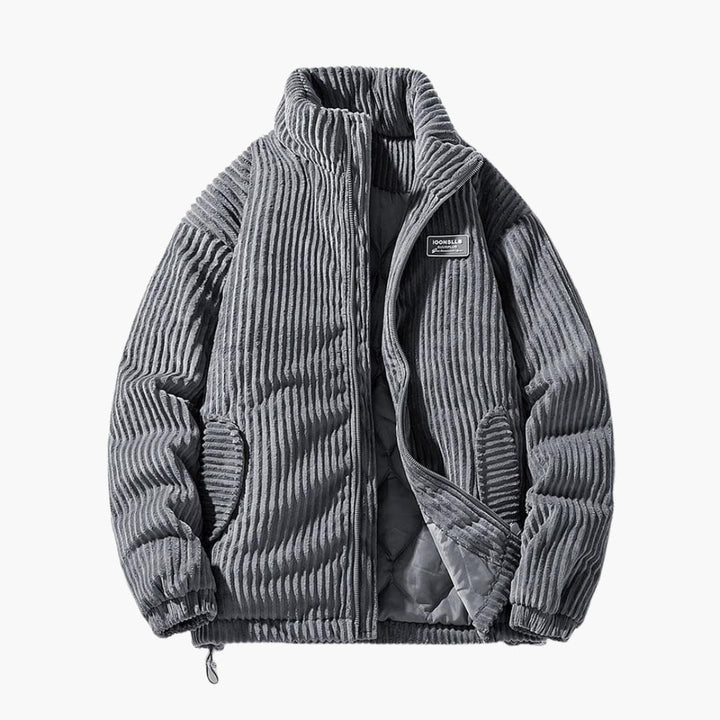 Herren Cordjacke mit Reißverschluss und Stehkragen