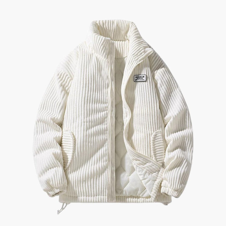 Herren Cordjacke mit Reißverschluss und Stehkragen