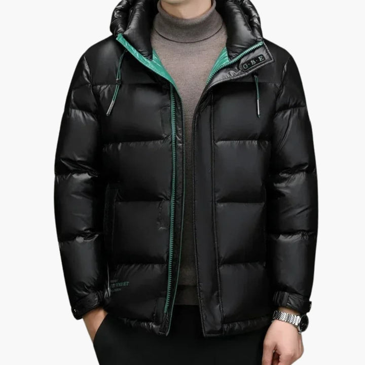 Herren Daunenjacke mit Kapuze