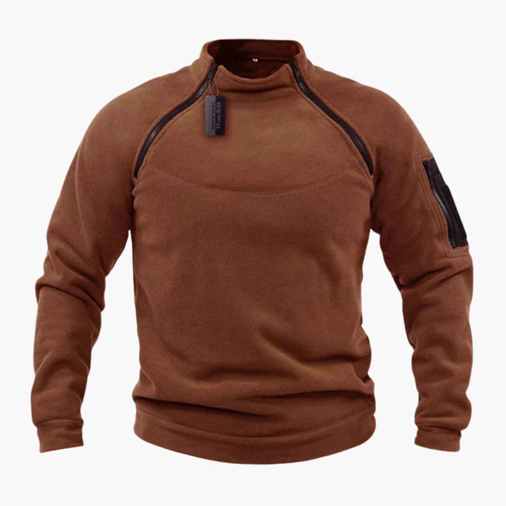 Herren Fleecepullover mit Reißverschlusskragen