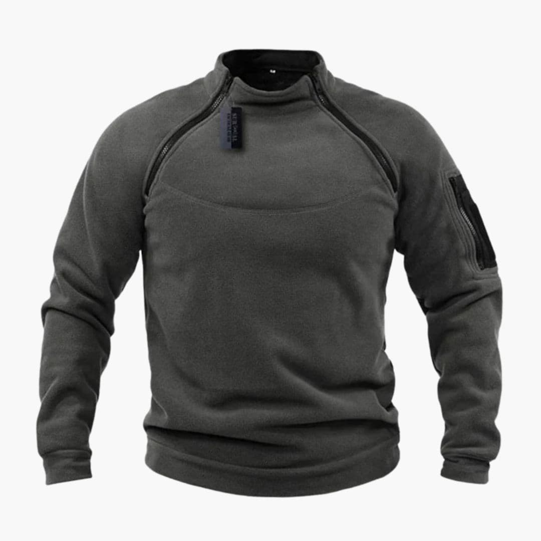 Herren Fleecepullover mit Reißverschlusskragen