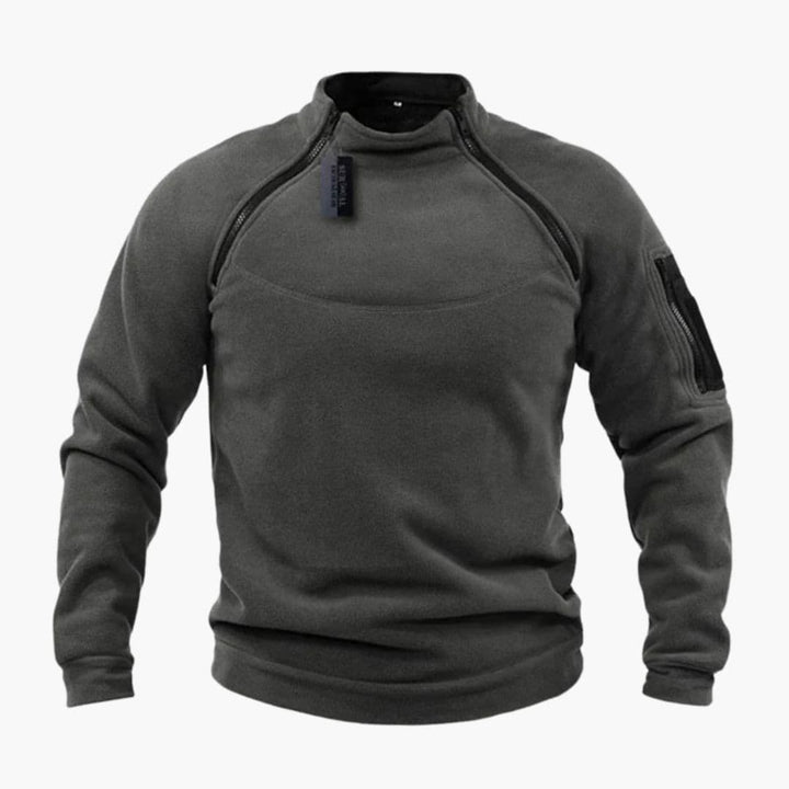 Herren Fleecepullover mit Reißverschlusskragen