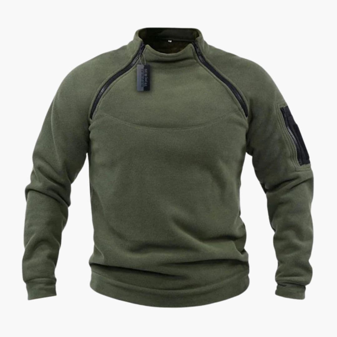 Herren Fleecepullover mit Reißverschlusskragen