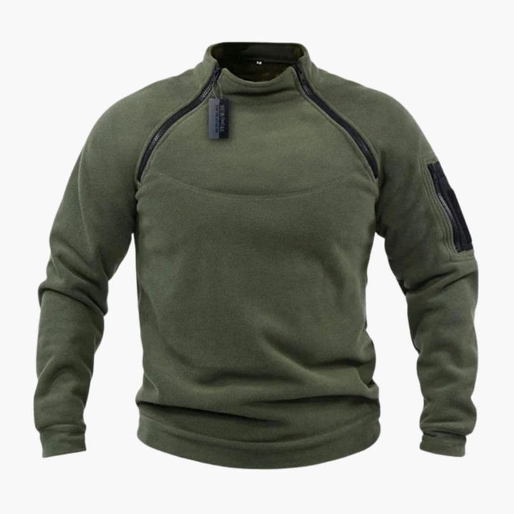 Herren Fleecepullover mit Reißverschlusskragen