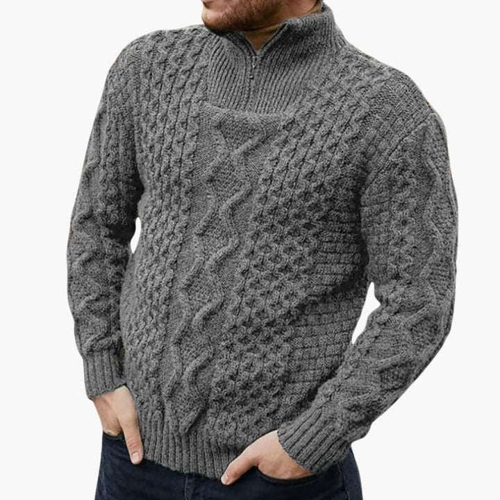 Herren Halbzip Pullover mit Stehkragen