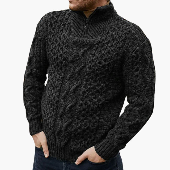 Herren Halbzip Pullover mit Stehkragen