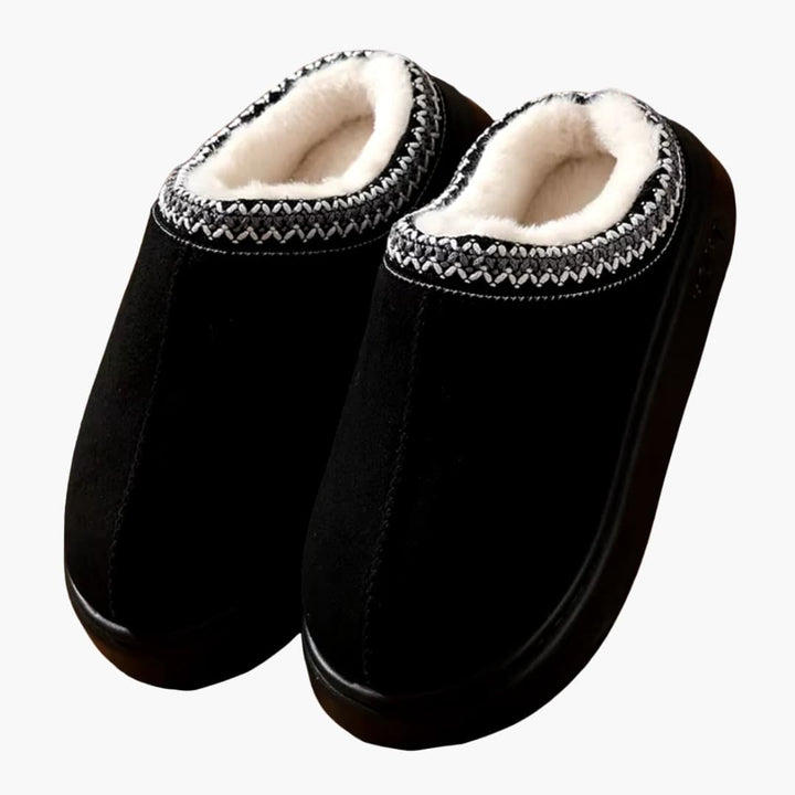 Herren Hausschuhe zum Hineinschlüpfen mit Kunstfellfutter