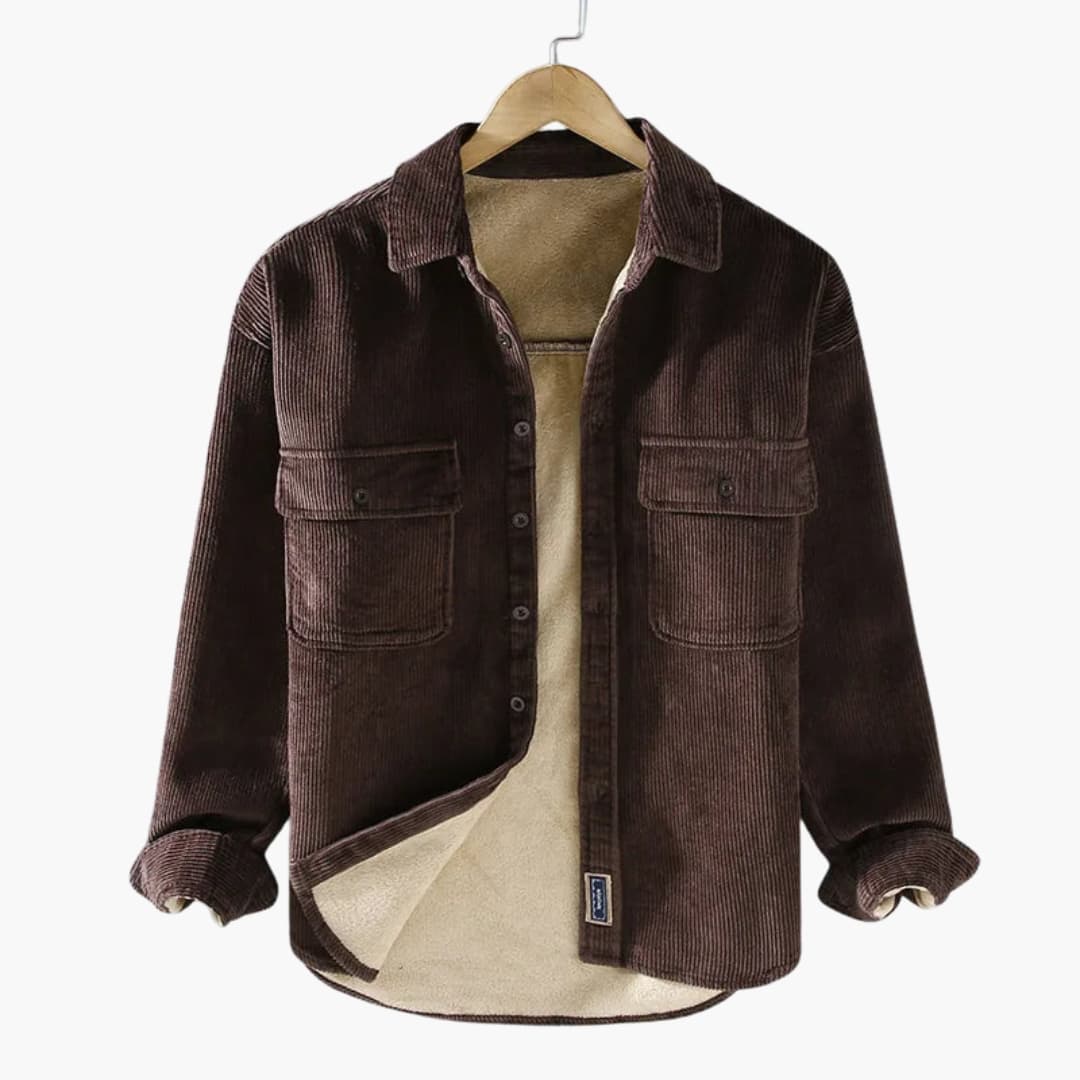 Herren Hemdjacke mit Knopfverschluss