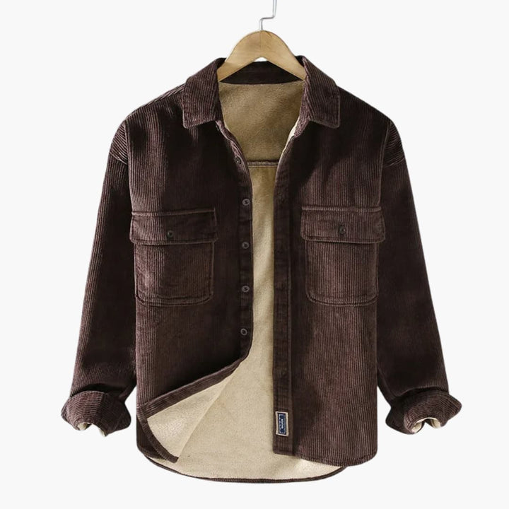 Herren Hemdjacke mit Knopfverschluss